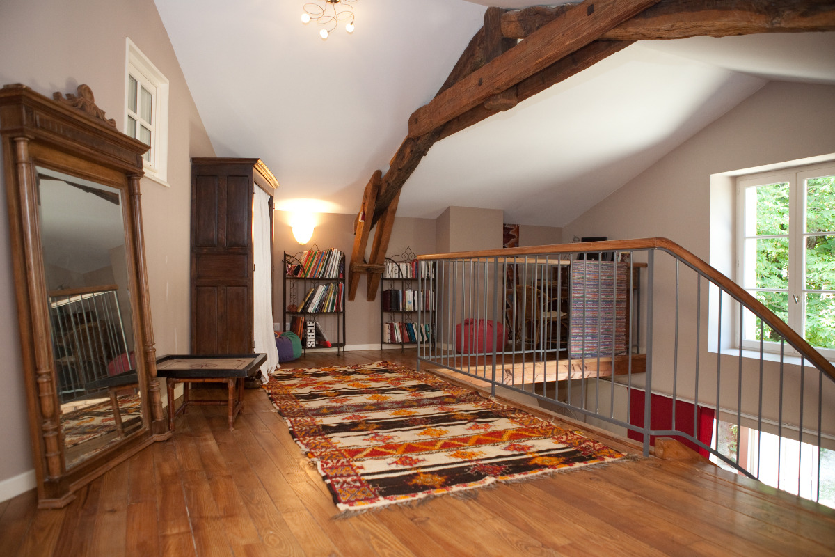 Chambre à l'étage du Verger de l'Espargne